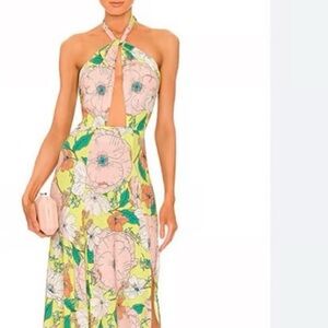 AFRM Floral Maxi Dress - Yellow, Pink, Green